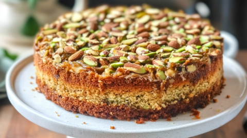 Grandma’s Secret Pistachio Almond Coffee Cake